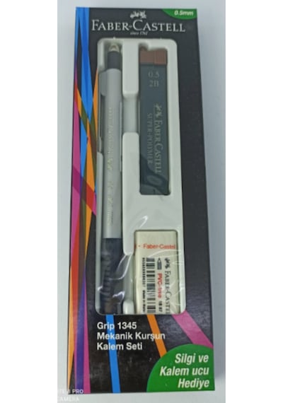 Faber Grip 1345 Gümüş 0.5mm Kalem-silgi-uç Gümüş