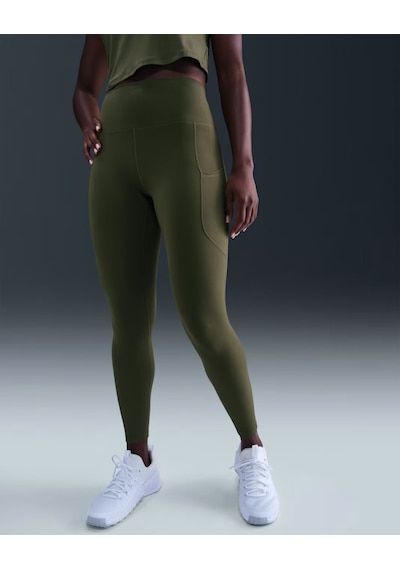 Nike Fn3241-222 One Kadın Yüksek Belli 7/8 Tayt Cepli - Yeşil