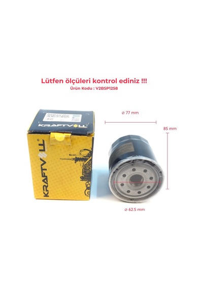 Kraftvoll 06020106 Yağ Filtre Suzuki Swift Vitara Sj Samurai İçin Standart