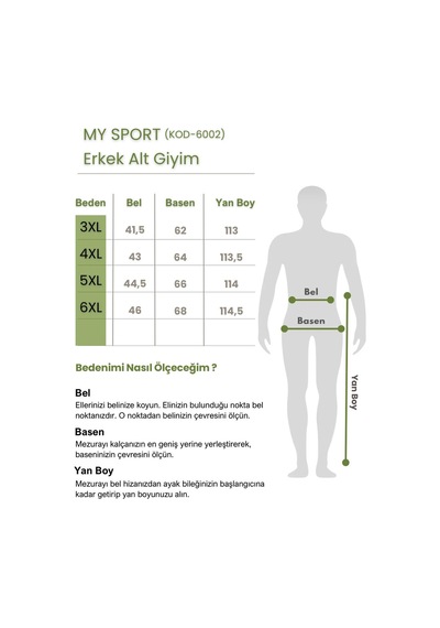 3 İplik Kışlık 6002 Erkek Eşofman Altı Gri