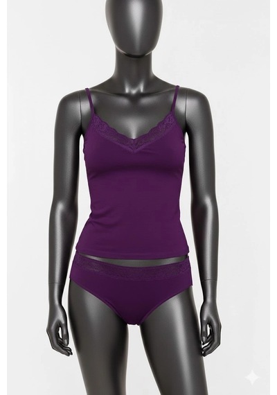 Alfa Aksesuar 03 2044 Dantelli İp Askılı Bikini Tk Kırmızı