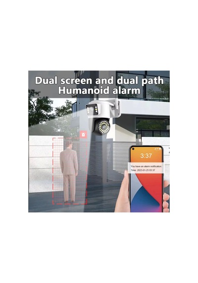4mp Yoosee Çift Lens Ip Kamera - Wıfı Açık Otomatik İzleme, Su Geçirmez Kablosuz Güvenlik Ev Kamerası, Renkli Gece Görüş Lisinya Beyaz