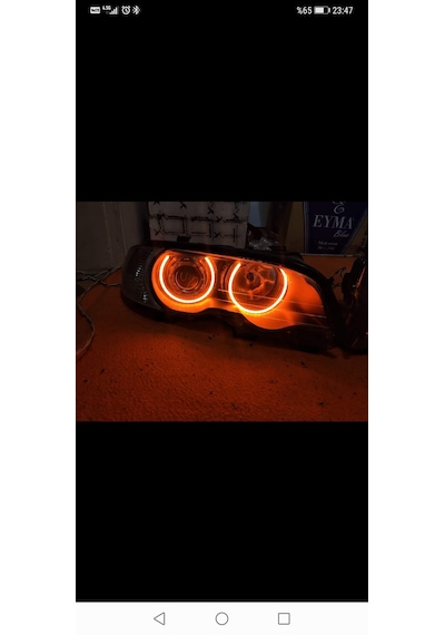 Bmw E46 Led Angel Halka Seti Amber Turuncu Renk Halka Takımı Premium Görüntü