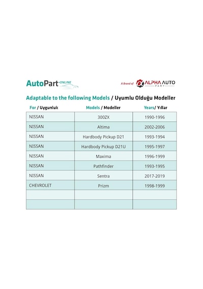 Nissan 300zx Altima Maxima Sentra Chevrolet Prizm İçin Kapı Pervaz Panel Klips - 1 Adet