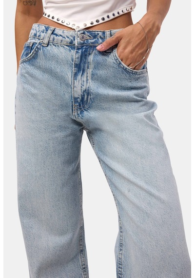 Kadın Açık Kot Doris 4s6-32 Straight Fit Yüksek Bel Denim Jean Kotrengid1