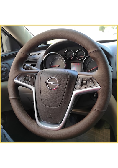 Opel Insignia Kahverengi Araca Özel Direksiyon Kılıfı