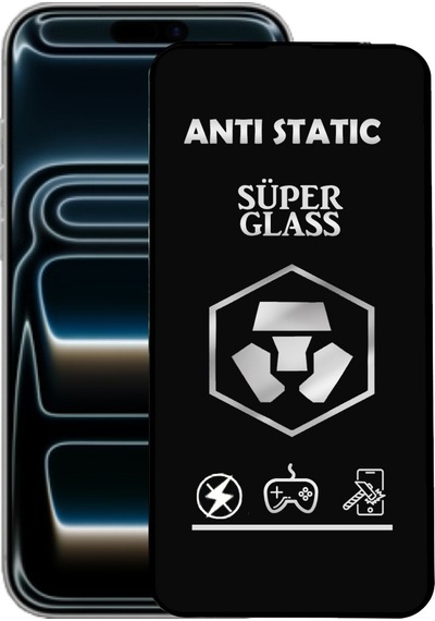 Pp Apple Uyumlu iPhone 17 Pro Max Anti Static Toz Tutmayan Çerçeveli Temperli Ekran Koruyucu Cam