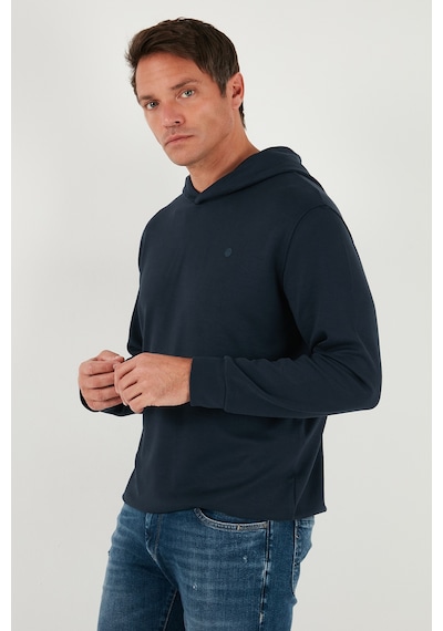 Buratti Relaxed Fit Kapüşonlu Yumuşak Dokulu Erkek Sweat 5901063 Lacivert