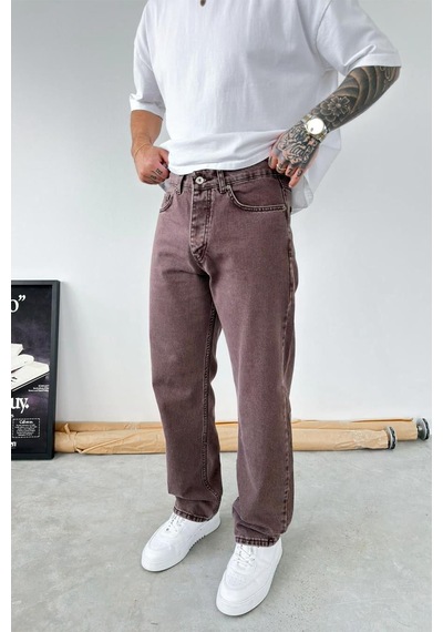 Kahverengi Soft Degrade Baggy Pantolon