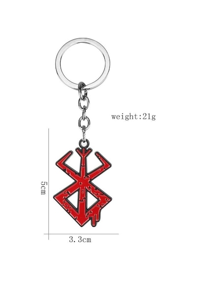 Dükkan Design Berserk Kırmızı Siyah Brand Of Sacrifice Anahtarlık Siyah - Kırmızı