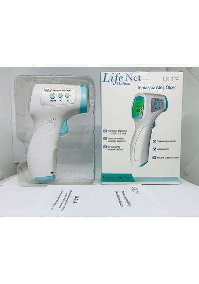 Life Net Medikal LX-314 Kızıl Ötesi Temassız Ateş Ölçer Turkuaz