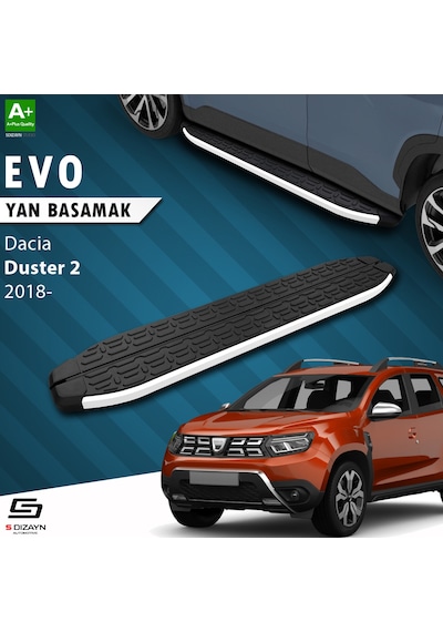 S-dizayn Dacia Duster 2 Evo Aluminyum Yan Basamak 183 Cm 2018-2023 A+ Kalite