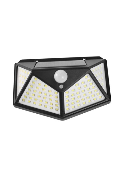 Solar Lamba 100 Led Pır Hareket Sensörlü Dış Duvar Lambası Ip65 Bahçe Teras - 1 Adet