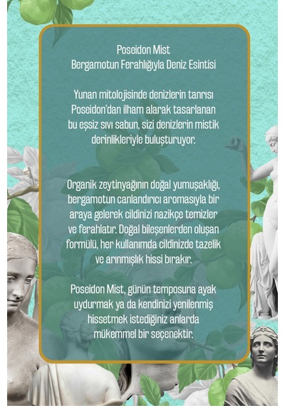 %100 Doğal Zeytinyağlı Bergamot Kokulu Sıvı El Sabun, Nemlendiric