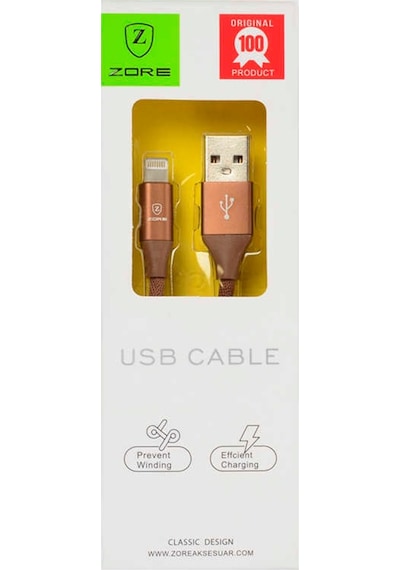 Metal Uçlu Lightning Usb Kablo