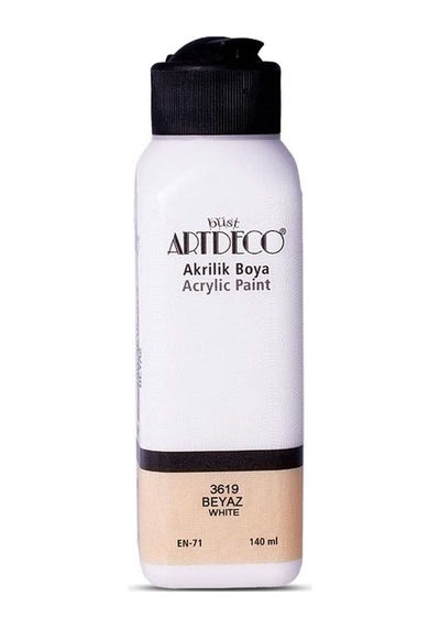 Ayrex Artdeco Akrilik Boya, 140ml, Beyaz 3619 Genel