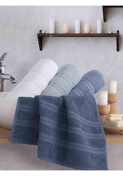 Havlu Takımı 4 Lü Yüksek Emici Gala 50x90 Cm Mavi