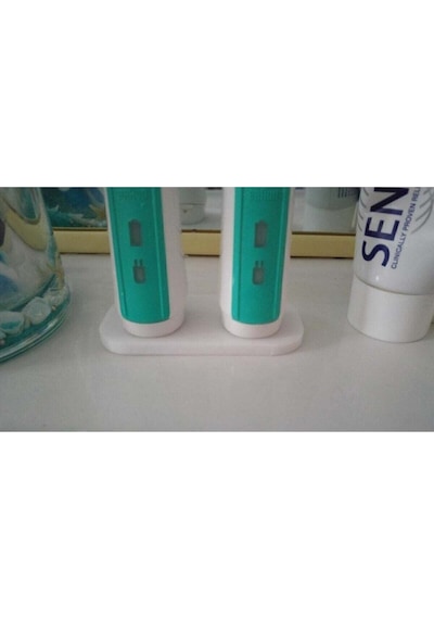 Oral-b Uyumlu Diş Fırçası Makina Standı'2li Beyaz