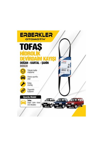 Tofaş Doğan, Kartal, Şahin Hidrolik Devirdaim Kayışı Bosch - Erb338