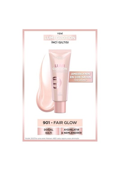L'oreal Paris Glotion All-ın-one Doğal Işıltı Aydınlatıcı Losyon - 901 Fair Glow 00