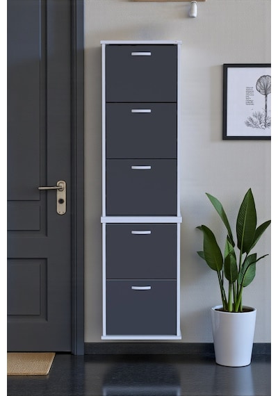 Eliusta Porta 10 Bölmeli Ayakkabılık Antrasit 52 Cm Genişlikte 52x193x26 Cm Duvara Monte Ayakkabılık Antrasit Eliusta Porta 10 Bölmeli Ayakkabılık Antrasit 52 Cm Genişlikte 52x193x26 Cm Duvara Monte Ayakkabılık Antrasit