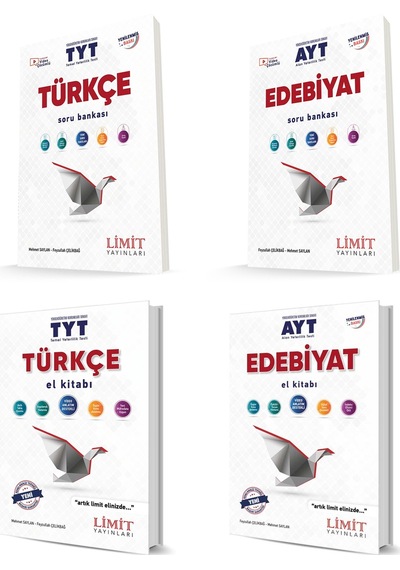 Limit Tyt Türkçe + Ayt Edebiyat El Kitabı + Soru Seti 4 Kitap 2024