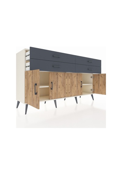 Hyperion Konsol 2 Raflı 4 Çekmeceli 8 Kapaklı 176x44x99 Aytaşı-ça Aytaşı-çam/antrasit Hyperion Konsol 2 Raflı 4 Çekmeceli 8 Kapaklı 176x44x99 Aytaşı-ça Aytaşı-çam/antrasit
