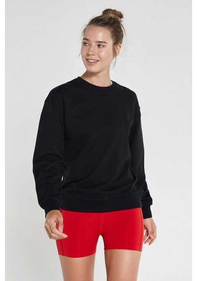 Jerf Lydney Kadın Sıfır Yaka Sweatshirt Siyah 001