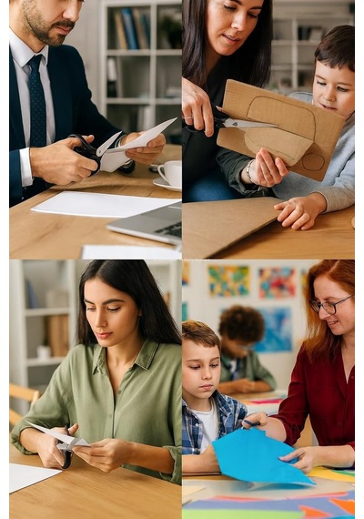 Lexroo Taksun Paslanmaz Çelik Makas, Gl120, Keskin Bıçak, Ofis, Okul Kullanımı, Çok Amaçlı