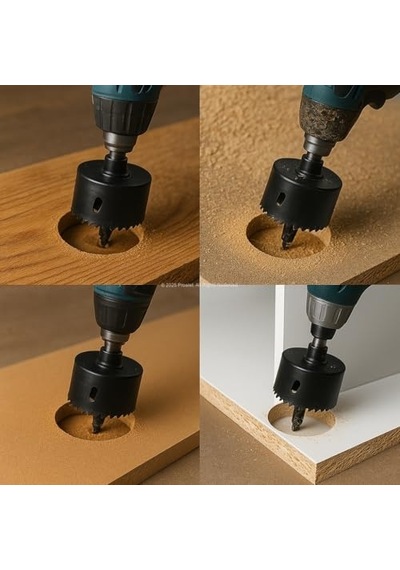 Delik Açma Testere Seti Ahşap Demiri Ağaç Delme 19 127 Mm Panç Açma Takımı Kontrplak Plastik Alçıpan Mdf Için