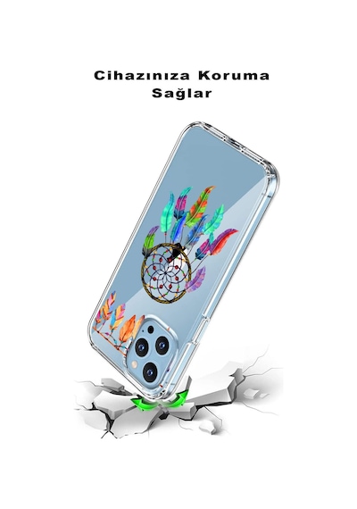 Samsung Galaxy S8 İle Uyumlu 1mm Slim Fit Nazar Boncuğu 6 Baskılı Şeffaf Kılıf