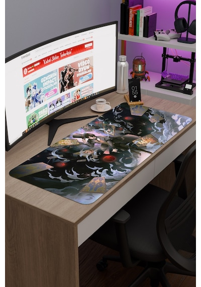 Guimi Zhi Zhu Anime V4 - 90x40 Xxl Gaming Kauçuk Kaymaz Taban Mouse Pad Fare Altlığı