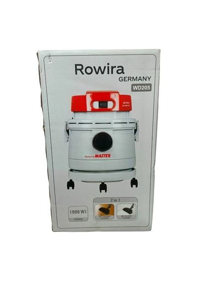 Rowira Master WD205 1900 W Toz Torbalı Islak & Kuru Elektrikli Süpürge