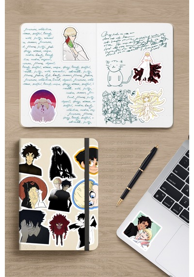 Devilman Crybaby Anime Telefon Laptop Bullet Journal Sticker Paketi 25 Adet Çok Renkli