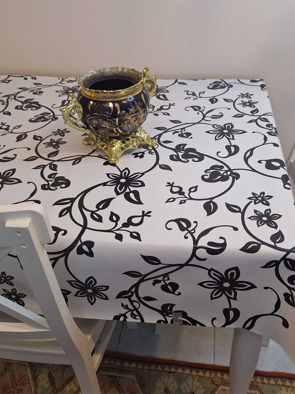 Elyaflı Pvc Masa Örtüsü Modern, Dayanıklı, Silinebilir Ve Şık Görünüm Mrl117 Siyah