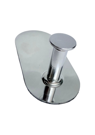 Thincal Kendinden Yapışkanlı Askılık Tekli Oval Krom 4 Lü Paket Çok Renkli
