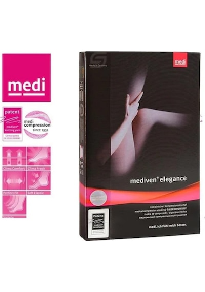 Mediven Medi Elegance Diz Altı Ccl-Iı Varis Çorabı Siyah CCL2 6 Kapalı Kısa
