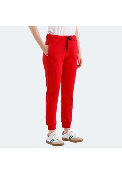 Slazenger VETERAN Kadın Cepli Kırmızı Eşofman Altı