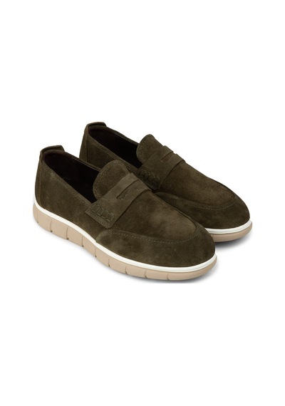 Deery Erkek Hakiki Süet Yeşil Loafer Ayakkabı - 02044mysle01