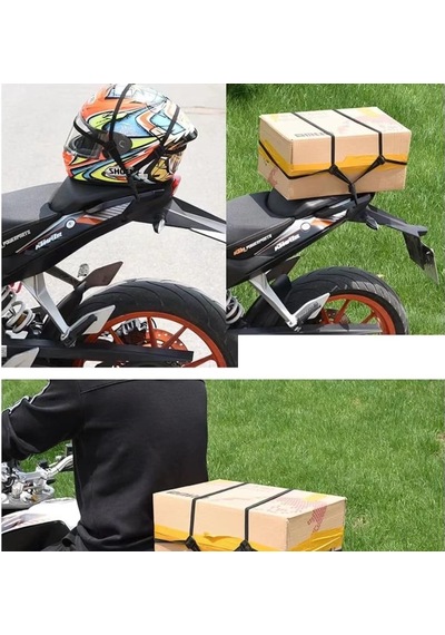Elastik 60 Cm Yük Sabitleme Halatı, Bagaj Halatı, Gergi Kemeri, Bisiklet Ve Motosiklete Uygundur, 60 Cm