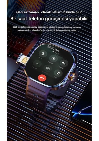 5g Android Akıllı Saat Sım Kartlı Wifi Nfc Gps Amoled Ekran Spor Ve Sağlık Tracker