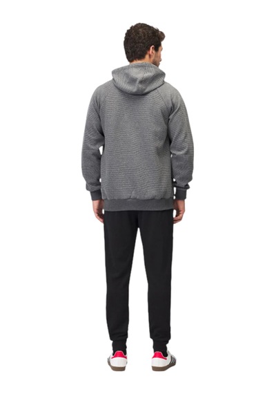 Beşiktaş Lisanslı Umbro Kapüşonlu Fermuarlı Sweatshirt Gri