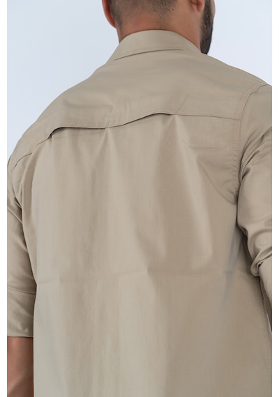 Combat Tactical Taktik Gömlek Fermuar Cepli Koruma Outdoor Gömlek Bej