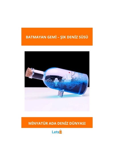 Dekoratif Şişe İçinde Minyatür Batmayan Gemi 1 Adet