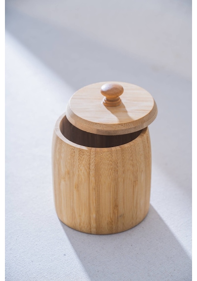 Acar Bambu Kapaklı Kavanoz - 13 Cm Bambu