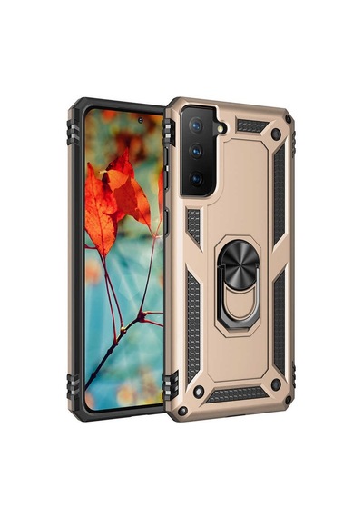 Rba Aksesuar Galaxy Uyumlu S21 Plus Kılıf Rba Vega Kapak - Gold Altın