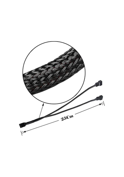Fan Çoklayıcı Y Pwm Splitter Kablosu 4Pin Dişi 4Pin - 3Pin Erkek