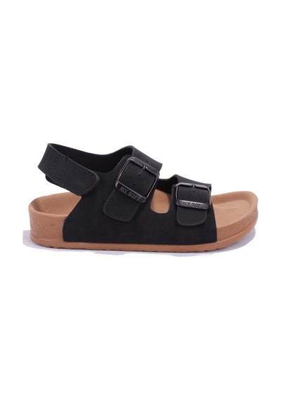 Fly Soft S961 Siyah Ortopedik Günlük Erkek Çocuk Spor Sandalet Siyah