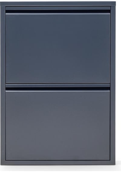 Gowoll 2 Raflı Metal Ayakkabılık Antrasit Ayakkabı Rafı Metal Ayakkabı Dolabı