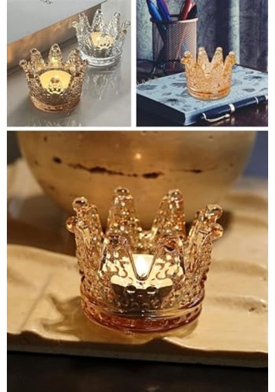 Gold Kral Tacı Model Mini Mumluk,küllük,lokumluk Çok Amaçlı Kase Diğer